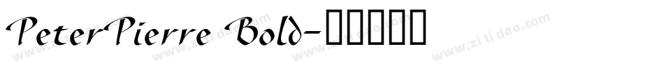 PeterPierre Bold字体转换